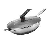 MOBYGKFY Padella In Acciaio Inox Antiaderente For Uso Domestico, Non Rivestita, Universale