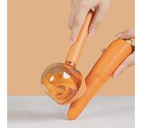 MOBYGKFY Pelatore di stoccaggio multi-funzione in acciaio inox con contenitore utensili da cucina con frutta e verdura(Orange)