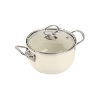 MOBYGKFY Pentola smaltata a doppio orecchio Pentola smaltata Pentola antiaderente for uso domestico di grande capacità Pentola a induzione Pentola universale(18cm)