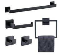 MOBYGKFY Portaoggetti, porta fazzoletti, gancio for vestiti e cappelli, pendente for il bagno, kit porta asciugamani(Schwarz)