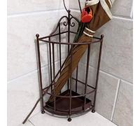 MOBYGKFY Portaombrelli con ganci e leccarda, grande capacità for i siti commerciali o for il passaggio di entrata del Ministero degli Interni(Brown)