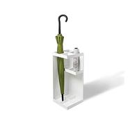 MOBYGKFY Portaombrelli Rack, supporto del metallo a strati 'ombrello for la casa scuola Commercial Hotel Lobby(Blanco)