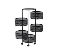 MOBYGKFY Scaffale girevole for verdure da cucina Cesto for verdure rotondo multistrato da cucina Scaffale portaoggetti for frutta e verdura