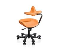 MOBYGKFY Sedia ergonomica, Sgabello regolabile for la casa e l'ufficio migliorare la postura con un sedile ad angolo spessi comodi cuscini(Orange)