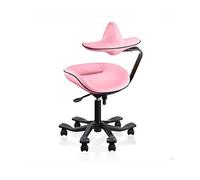 MOBYGKFY Sedia ergonomica, Sgabello regolabile for la casa e l'ufficio migliorare la postura con un sedile ad angolo spessi comodi cuscini(Roze)