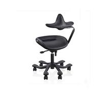 MOBYGKFY Sedia ergonomica, Sgabello regolabile for la casa e l'ufficio migliorare la postura con un sedile ad angolo spessi comodi cuscini(Schwarz)