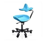 MOBYGKFY Sedia ergonomica, Sgabello regolabile for la casa e l'ufficio migliorare la postura con un sedile ad angolo spessi comodi cuscini(Blue)