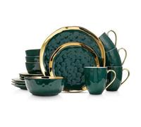 MOBYGKFY Servizio di stoviglie da 16 pezzi for 4 piatti rotondi e ciotole in ceramica for hotel for famiglie