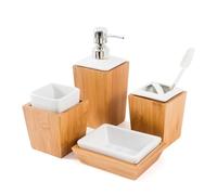 MOBYGKFY Set Da Bagno In Ceramica Con Combinazione Di Lavaggio Quadrato In Quattro Pezzi, Decorazione Hotel