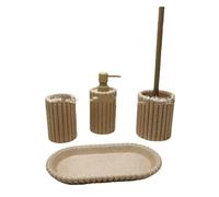 MOBYGKFY Set Da Bagno In Resina, Set Da Bagno In Quattro Pezzi, Portaspazzolino, Set For Gargarismi