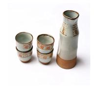 MOBYGKFY Set da sake in gres giapponese, porcellana vintage fatta a mano. Boccetta tradizionale, tazza da vino in ceramica dipinta a mano