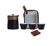 MOBYGKFY Set da tè da viaggio Teiera in ceramica cinese Kung Fu Tazze da tè in argilla fatte a mano