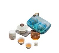 MOBYGKFY Set da tè in ceramica Kung Fu Vassoio da tè in legno massello Teiera Pezzo di vestito da tè Cerimonia del tè cinese