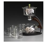MOBYGKFY Set da tè in vetro semiautomatico con teiera in vetro resistente al calore a tazze. La scelta migliore for il regalo