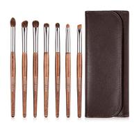 MOBYGKFY Set di pennelli for ombretto Pennello for sopracciglia e capelli morbidi portatile da 7 pezzi for eyeliner for tintura Halo