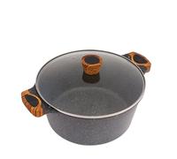 MOBYGKFY Set di pentole Pentola in pietra di riso Pentola a fondo piatto Pentola for zuppa Pentola antiaderente Cucina adatta per(24CM)