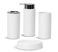 MOBYGKFY Set for il bagno, tazza for collutorio, portaspazzolino, scatola for sapone, set da quattro pezzi for il bagno(C)