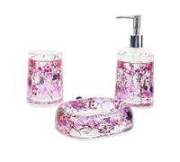 MOBYGKFY Simulazione bagno viola Set di articoli da toeletta da bagno in tre pezzi for hotel di casa Inaugurazione della casa
