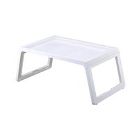MOBYGKFY Tabella portatile pieghevole tabelle Mini Outdoor pieghevoli Colore solido supporto da tavolo integrato di viaggio pieghevole Tavolo versatile e semplice tabella(Blanco)