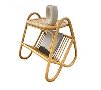 MOBYGKFY Tavolini laterali stile semplice stoccaggio in rattan piccolo tavolino da caffè