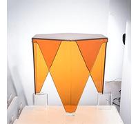 MOBYGKFY Tavolino da caffè in acrilico trasparente for uso domestico Tavolino da salotto creativo in cristallo Tavolo esagonale da balcone semplice(C)