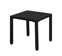 MOBYGKFY Tavolino da caffè resistente alle intemperie for terrazza esterna 19 * 19 * 18" Tavolino in ferro semplice nero
