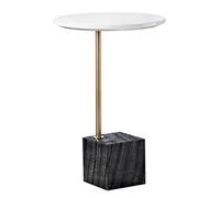 MOBYGKFY Tavolino da caffè rotondo nordico Tavolino moderno in marmo for soggiorno(Blue,White)