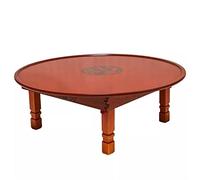 MOBYGKFY Tavolino da caffè rotondo Tavolo pieghevole con gambe pieghevoli for tavolo da pranzo tradizionale in legno da soggiorno(70x70cm)