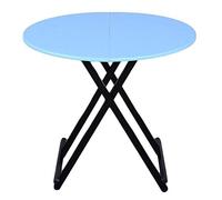 MOBYGKFY Tavolo pieghevole Tavoli da giardino tavolo da pranzo casa multi-funzione di semplice pranzo Tavolo rotondo tavolo di studio Tavolo Basso ping pigro(Blue,White)