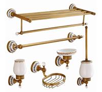 MOBYGKFY Tutto in rame antico portasciugamani set hardware for il bagno