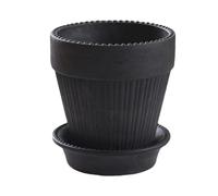 MOBYGKFY Vaso da fiori da tavolo in cemento Wabi-sabi Vaso for piante in terracotta nordica(18cm)