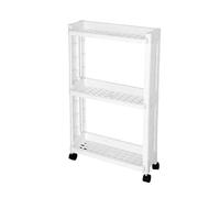 MOBYGKFY Wheels for scaffali da cucina ruote del carrello for vano for bagno spazzatura rastrelline portaintegne puleggia(Blue,White)