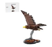 MOC-231254 - Set di mattoncini per uccelli con aquila, creativo a tema natura, con ali e articolazioni snodate, decorazione per scrivania per casa e ufficio, regalo per adulti (272 pezzi)