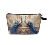 MoCaliduccious Peacock Makeup Bag per le Donne Viaggio Cosmetico Organizer Bag Insegnante Apprezzamento Regali Piccola Cerniera Toiletry bag, hzw0258, Borsa con cerniera stampata