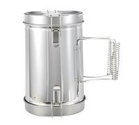 mocampro Avviatore a carbone resistente, per barbecue e barbecue a carbonella, compatto, per cucinare all'aperto, colore argento