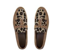Mocassini bassi da donna, alla moda, con stampa leopardata, piatti, senza lacci, estivi, casual, mocassini da guida, mocassini, mocassini, comodi, punta chiusa, scarpe da barca alla moda, Caff, 37.5