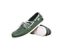 Mocassini Casual Da Uomo Con Lacci, Scarpe Da Barca Classiche Britanniche In Vera Pelle, Mocassini Unisex Traspiranti Fatti A Mano(Green,42 EU)
