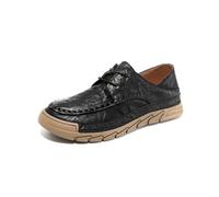 Mocassini Casual da Uomo Scarpe Eleganti in Pelle Stile retrò Scarpe Oxford Antiscivolo alla Moda Leggere e Comode Nero 41 EU
