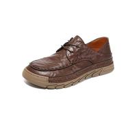 Mocassini Casual da Uomo Scarpe Eleganti in Pelle Stile retrò Scarpe Oxford Antiscivolo alla Moda Leggere e Comode Marrone 45 EU