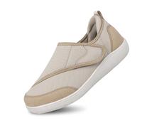 Mocassini Classici da Lavoro con Lacci Scarpe Casual da Uomo, comode, Antiscivolo, Passeggio, per Piedi Larghi,Traspiranti e Leggere, per Uomo, Donna e Anziani, Indossare Tutti i Giorni. (Khaki, 41)