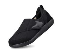 Mocassini Classici da Lavoro con Lacci Scarpe Casual da Uomo, comode, Antiscivolo, Passeggio, per Piedi Larghi,Traspiranti e Leggere, per Uomo, Donna e Anziani, Indossare Tutti i Giorni. (Black, 44)