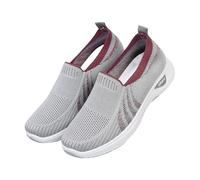 Mocassini comodi da donna casual da indossare tutti i giorni Design in rete traspirante perfetto per la primavera e l'estate, jeans ideali e pantaloni casual, Grigio, 37.5 EU