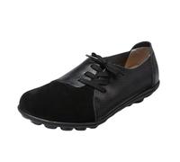Mocassini Comodi in Pelle Scamosciata da Donna Scarpe comode Antiscivolo in Pelle Ortopedica Traspirante Mocassini Scarpe Basse morbide Passeggio e Guida Scarpe da Barca,Nero,35 EU