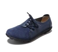 Mocassini Comodi in Pelle Scamosciata da Donna Scarpe comode Antiscivolo in Pelle Ortopedica Traspirante Mocassini Scarpe Basse morbide Passeggio e Guida Scarpe da Barca,Dark Blue,40 EU