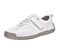 Mocassini da donna casual cuciti a mano piatti in ecopelle, bianco, 39 EU