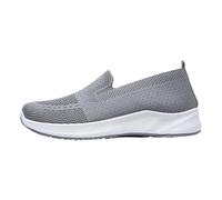Mocassini da donna in rete, traspiranti, senza lacci, scarpe da passeggio da donna, estive, leggere, con supporto per arco alla caviglia, scarpe da ginnastica da corsa leggere ortopediche, Grigio