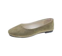 Mocassini da donna primavera estate scarpe da donna, slip on piatto Loafer chiuso, comode scarpe scamosciate per il tempo libero, scarpe da passeggio, Verde menta, 35 EU