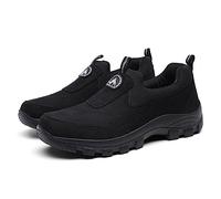 Mocassini da uomo casual a larghezza larga scarpe da lavoro scarpe da lavoro per camminare guida scarpe comode casual Slide on scarpe da uomo, Nero , 42.5 EU