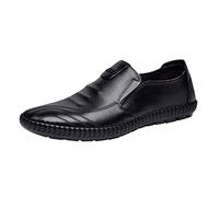Mocassini da uomo casual slip-on neri intelligenti scarpe da guida comode mocassini per tutti i giorni per il tempo libero, passeggiate e abbigliamento da ufficio, Nero , 39 1/3 EU