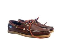 Mocassini Da Uomo Classici Alla Moda Fatti A Mano Con Lacci, Scarpe Da Lavoro Casual In Vera Pelle, Scarpe Da Barca Da Guida(Dark brown,35 EU)